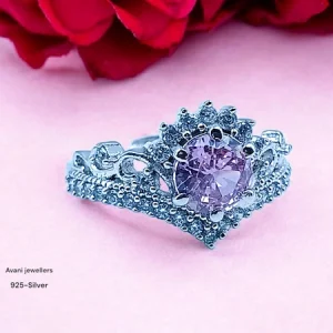 Silver Ladies Fancy Ring